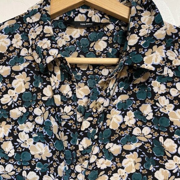 VERO MODA Floral Button-Front Women's Shirtdress Size XS - Picture 6 of 10